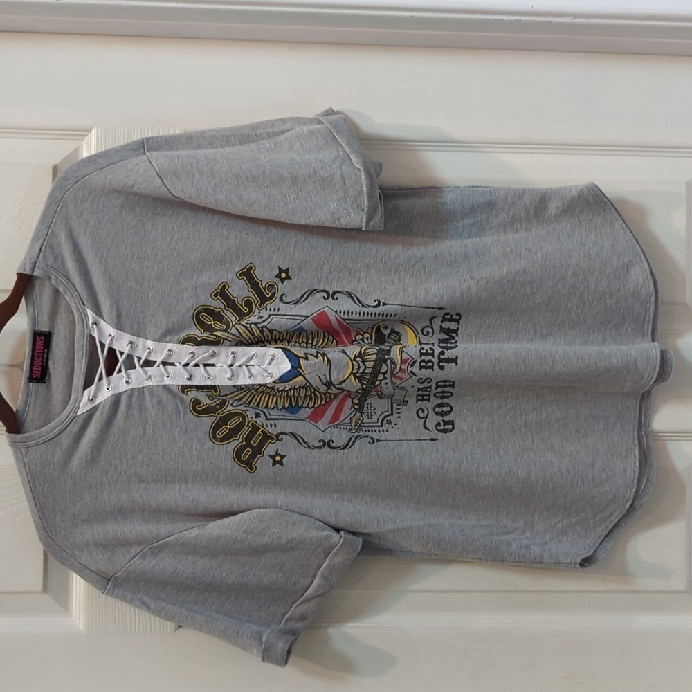Seductions by Siren Women's Vintage Short Sleeve Tee w/Rounded Hem Size Medium